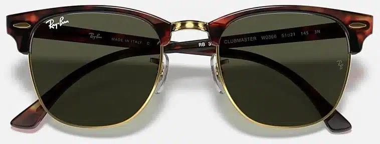 Ray-Ban Rb3016 Clubmaster Square Sunglasses