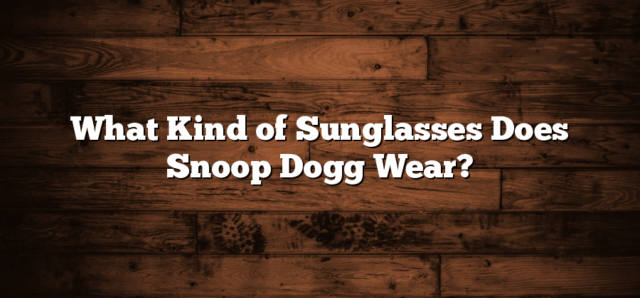 What Kind of Sunglasses Does Snoop Dogg Wear?