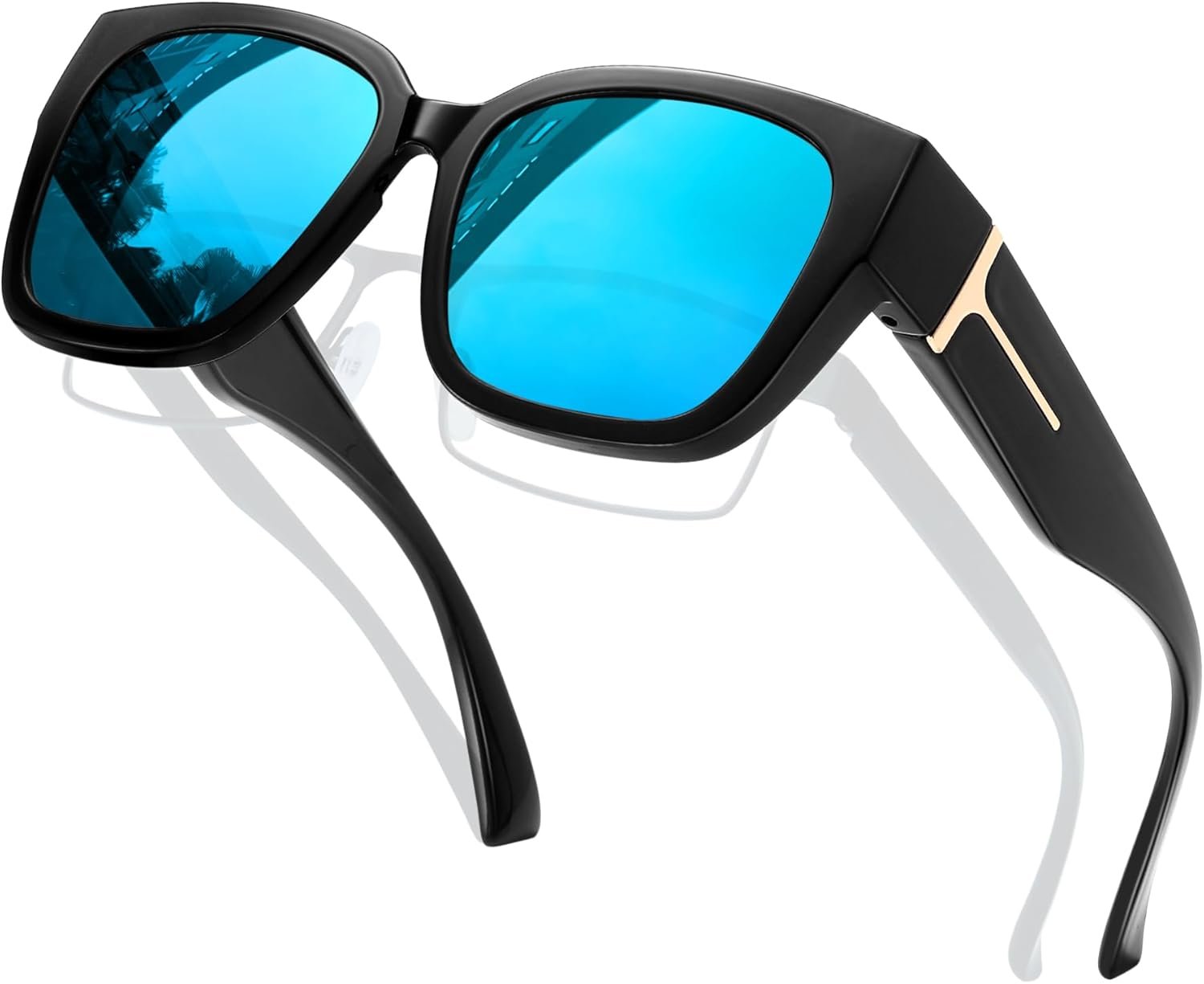 Oversized Over Glasses Sunglasses with Polarized UV400
