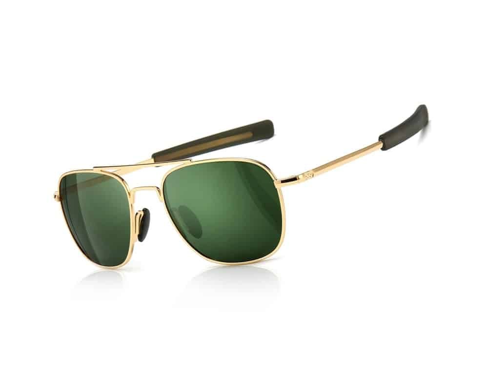 SUNGAIT Real Glass Lens Aviator Sunglasses with Hinges