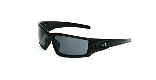 Uvex Hypershock Safety Glasses, Black Frame with Gray Lens & HydroShield Anti-Fog Coating (S2941HS)